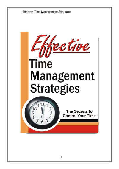 Effective Time Management Strategies ( PDFDrive )