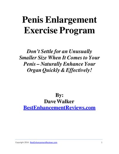 Enlargement Exercises Ebook by Dave Walker