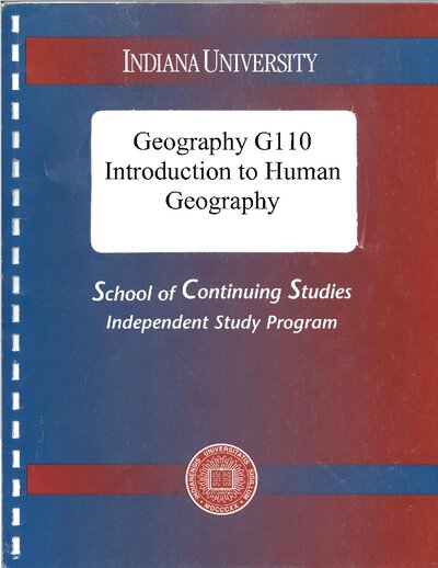 Geography G110  Introduction to Human Geography