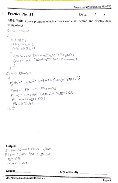 JAVA practical 11 to 18