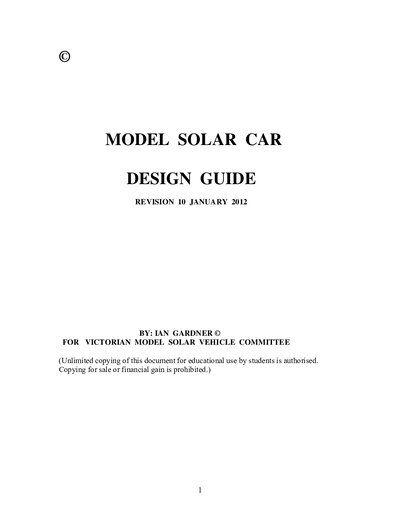 MODEL SOLAR CAR DESIGN GUIDE ( PDFDrive )