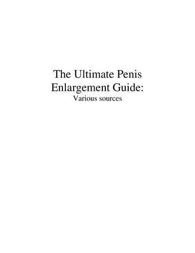 UltimatePenisEnlargementGuide