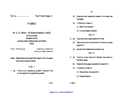 BCA III operating systems jun 2022