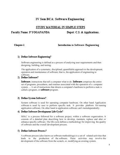 4th Sem Software Engineering 2022